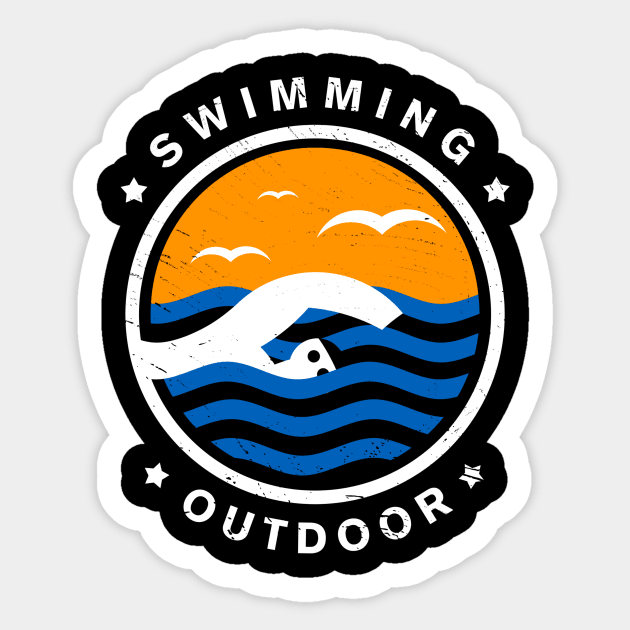 swimming outdoor freestyle Sticker by croquis design